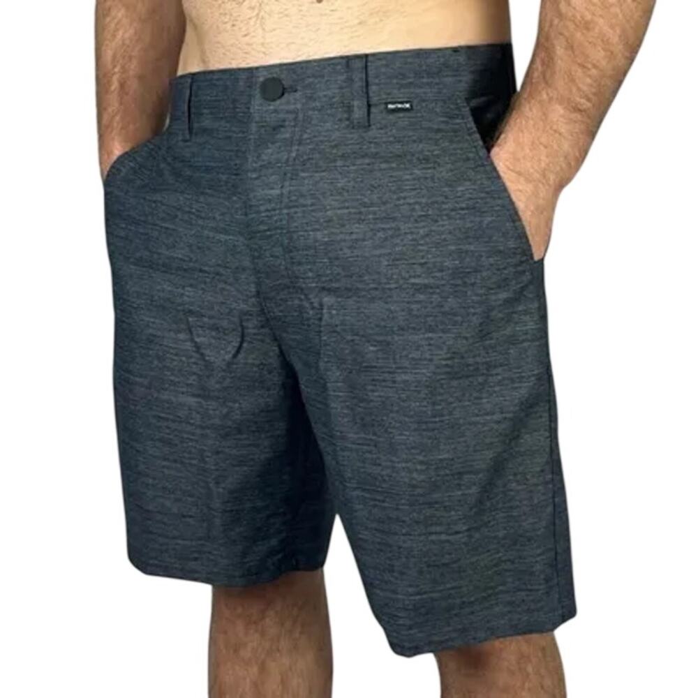 Hurley H2O-Dri Breathe Walkshorts 19" Casual Chino Shorts Gray Size 30